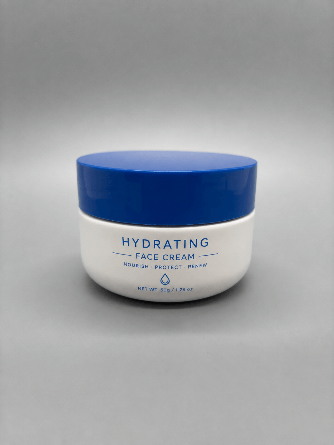 Wide-mouth cosmetic cream jar with custom printing