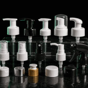 Custom pump and sprayer closures for plastic bottles including lotion pumps, mist sprayers and trigger sprayers