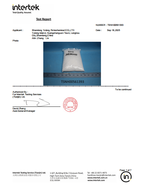 Intertek third-party material test report